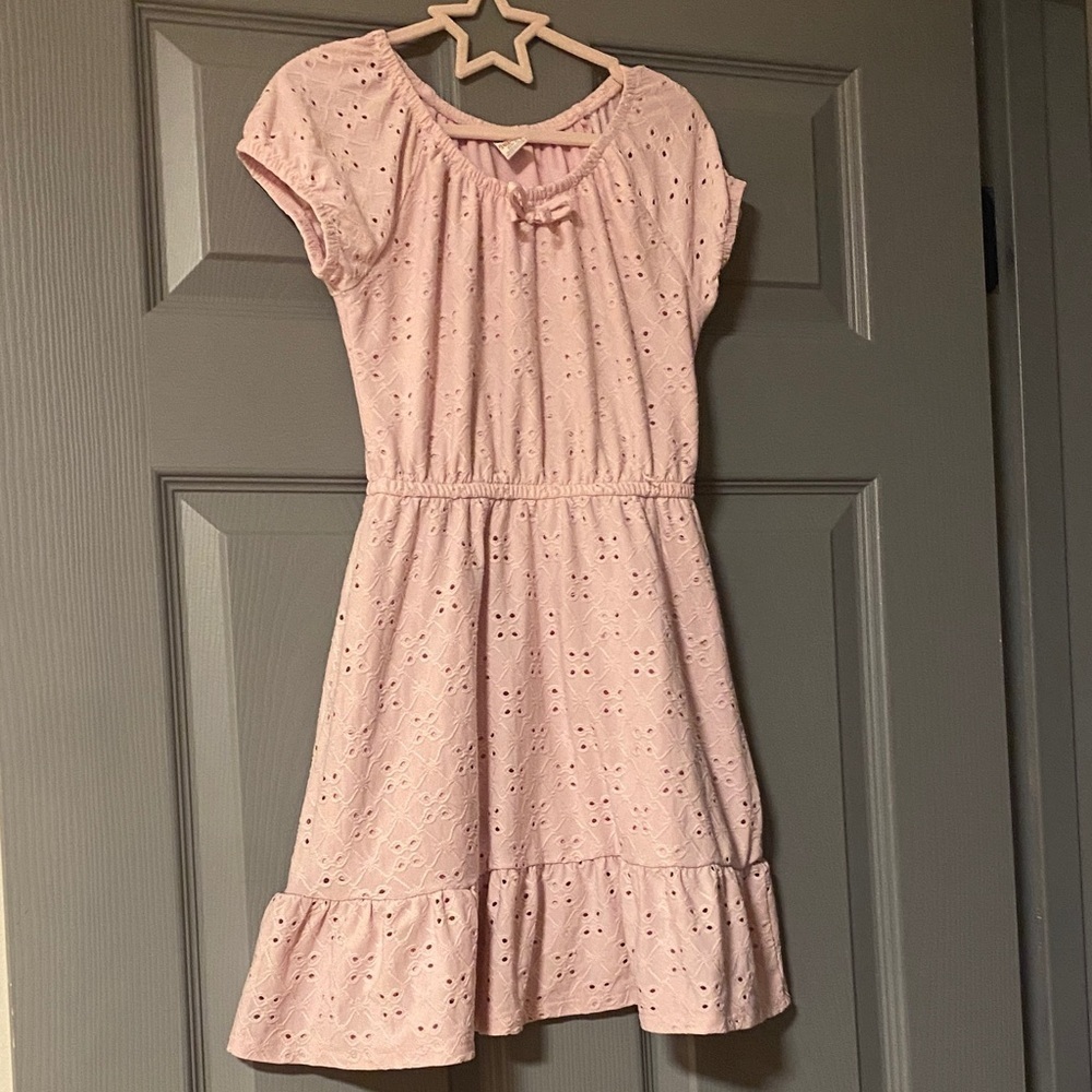 Pink Eyelet Sweet Butterfly 6/7 Kids Dress